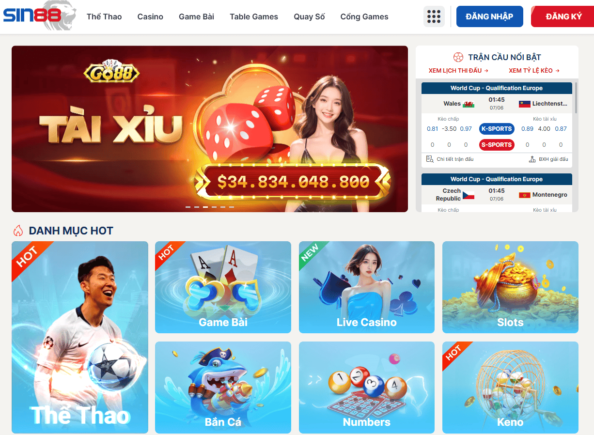 Giới thiệu sơ lược về cổng game SIN88